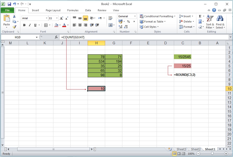  معرفی توابع ریاضی در Excel