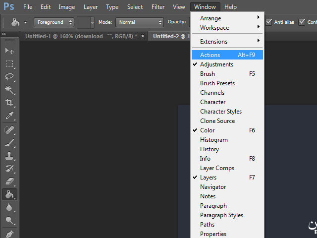 نحوه استفاده از اکشن در فتوشاپ