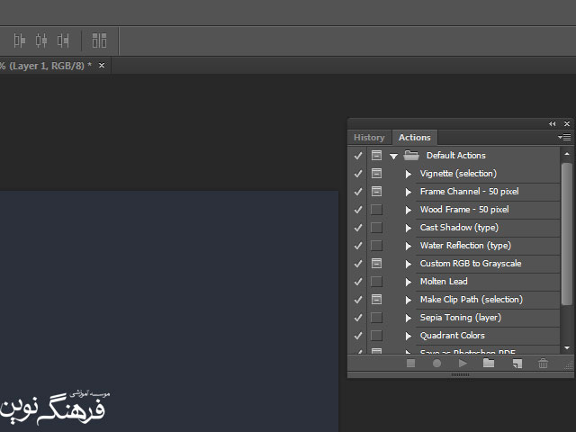 نحوه استفاده از اکشن در فتوشاپ