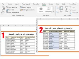 آموزش مرتب سازی داده در اکسل
