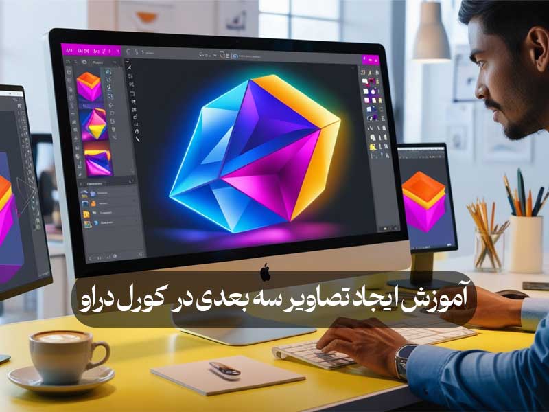 آموزش ایجاد تصاویر سه بعدی در کورل دراو