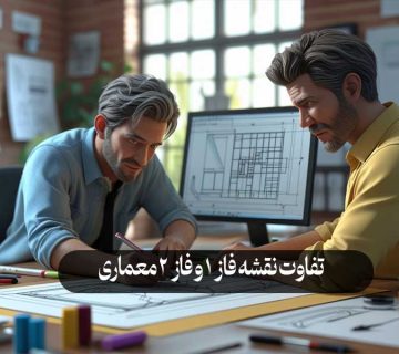 تفاوت نقشه فاز 1 و فاز 2 معماری
