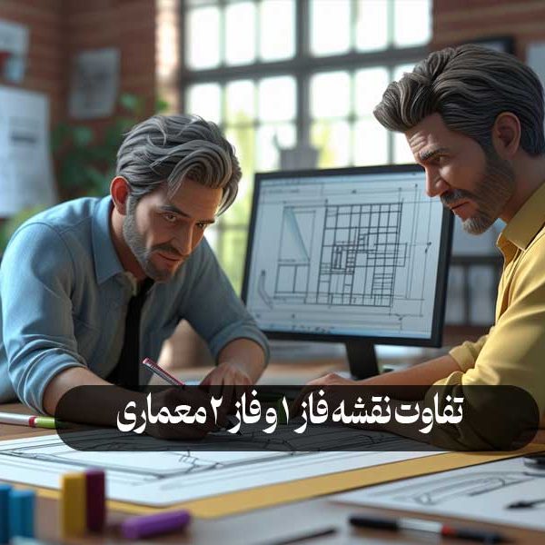 تفاوت نقشه فاز 1 و فاز 2 معماری