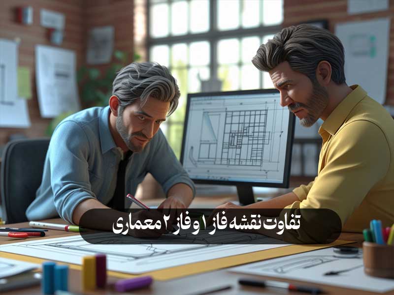 تفاوت نقشه فاز 1 و فاز 2 معماری