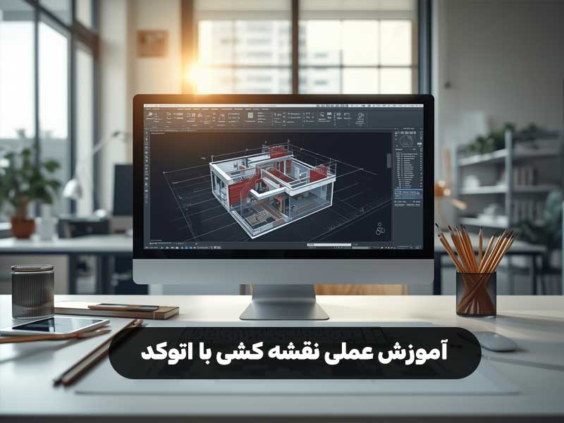 تمرین عملی نقشه کشی با نرم افزار اتوکد